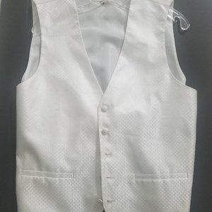 Pronto unmo white dressy men vest